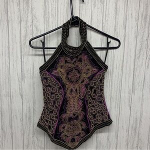 Womens Size XS/S Beautiful Beaded Corset